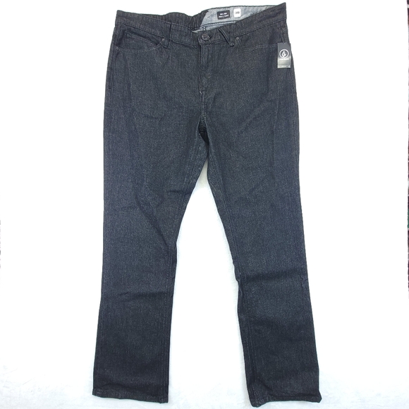 Volcom Men's Solver Denim Jeans - Modern Straight Fit Regular Rise Casual Jeans For Everyday Wear - View #4